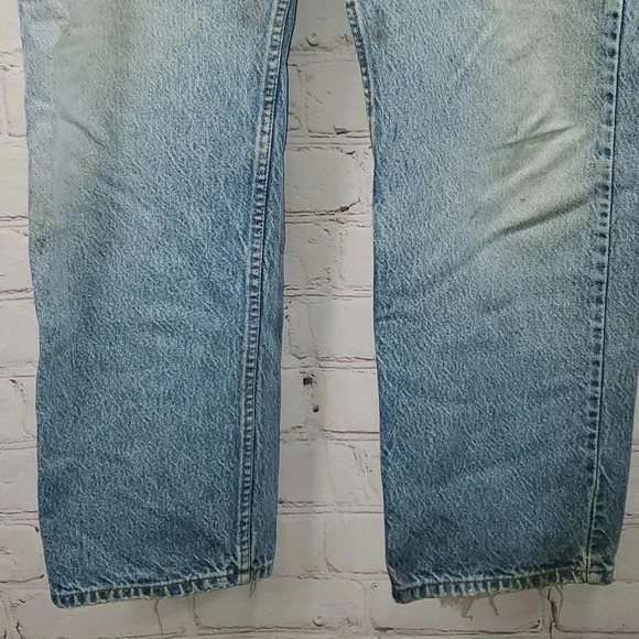 Vintage Levis 505 Orange Tab Light Wash Regular Fit Straight Leg Jean Size 40x30 - Picture 10 of 13
